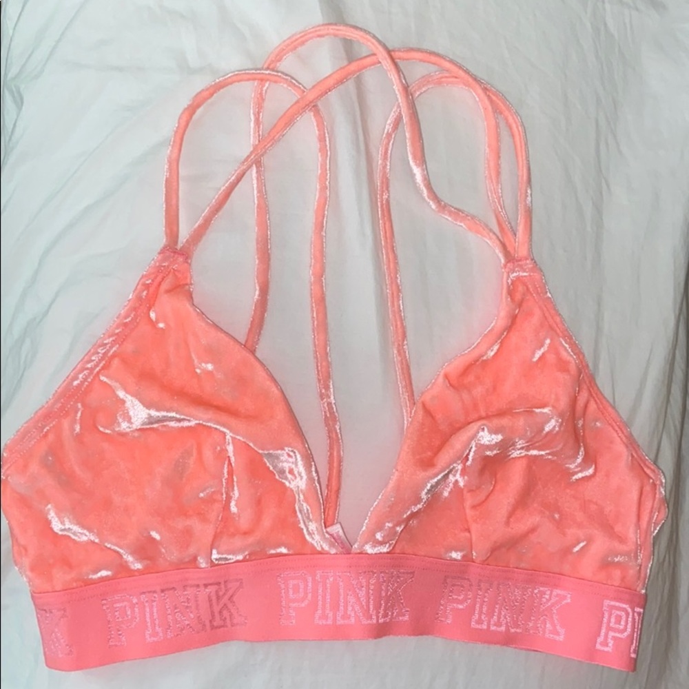 Hot Pink Velvet Strappy Bralette💖